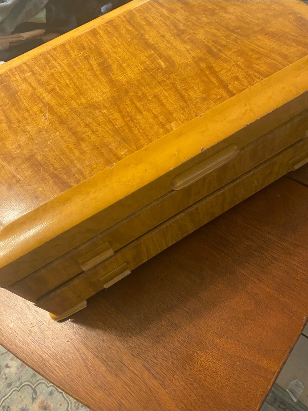 Mid Century Modern Holmes and Edwards Flatware Storage Chest